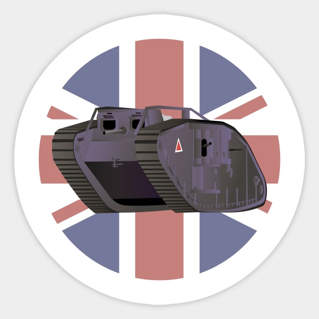 British WW1 Tank Mark IV Sticker by NorseTech